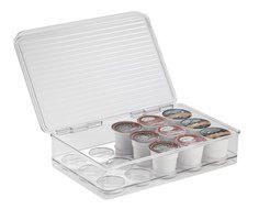 mDesign Nespresso Coffee Pod Holder for Kitchen Pantry, Countertops - Holds 48 Capsules, Clear N5