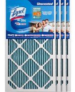 Lysol Triple Protection Furnace/AC Air Filter, 12" x 24" x 1", 2-Pack N34