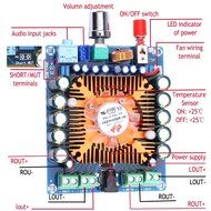 Yeeco TDA7850 Digital Audio Power Amplifier Ampli Board Hifi Stereo Audio Amplify 50W*4 Channel DC 12-16V AMP...