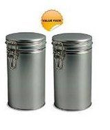 Nakpunar 1 pcs Airtight Tea Coffee Tins with Latch
