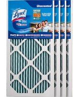 Lysol Triple Protection Furnace/AC Air Filter, 12" x 24" x 1", 2-Pack N41