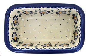 Polish Pottery Sunflower Loaf Baker