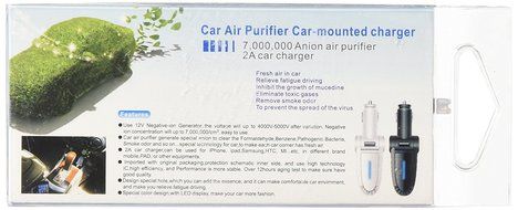 Hausbell C001 Car 7000000 Anion Air Purifier with 5V 2A Car-mounted Charger (Black) N8