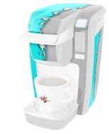 Ripped Colors Neon Teal Gray - Decal Style Vinyl Skin fits Keurig K10 Mini Plus Coffee Makers (KEURIG NOT INCLUDED)
