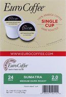 Euro Coffee Sumatra Mandehling, 24 Count Single-Serve K-Cup Keurig Compatible. Award Winning Artisan Coffee Roaster N10