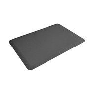 WellnessMats Anti-Fatigue 36 Inch by 24 Inch Linen Motif Kitchen Mat, Grey