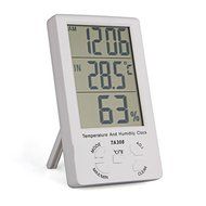 White Hygrometer New LCD Digital Temperature Humidity Meter In/Outdoors