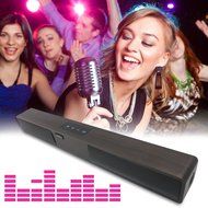 LONPOO 2.0 Ch Bluetooth Wooden Soundbar With Touch Screen Keys Support USB/AUX For LED TV/Smartphone/Computer/...