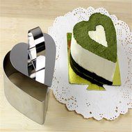 VWH Stainless Steel Mousse Cake Mould Heart Shape Kitchen DIY Dessert Tiramisu Cheese Mold Ring
