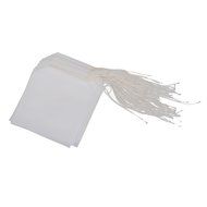 50pcs Drawstring Bags Nut Milk Tea Fruit Juice Strainer Filter Bag (white, 11 x 8cm) N6