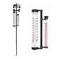 Relaxdays Garden Weather Station With Rain Gauge Wind Direction Indicator Wind Vane 150 cm N3
