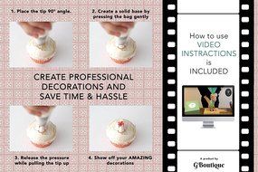 Russian piping tips set for icing nozzles pastry decoration-PREMIUM stainless steel 35 frosting flowers tip kit... N4