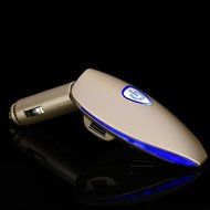 Car air purifier in addition to charging Dual USB car smoke purifier anion car oxygen bar (Black) N3