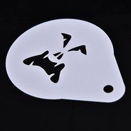 u-hoMEy 6x 2.8 Inch Halloween Cake Stencil Cookie Coffee Strew Flowers Pad Spray Mold N2