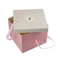 WYTD DIY Portable Big Birthday Cake Bakery Gift Boxes Pink (Set of 6)