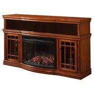 Dwyer 57&quot; TV Stand with Electric Fireplace Finish: Burnished Pecan