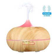Yoosion Wood Grain Cool Mist Ultrasonic Humidifier Filter Free Silent 300ml Water Tank Moist Air Humidifier Filterless... N4