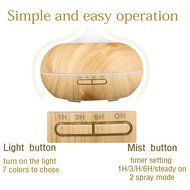 Yoosion Wood Grain Cool Mist Ultrasonic Humidifier Filter Free Silent 300ml Water Tank Moist Air Humidifier Filterless... N5
