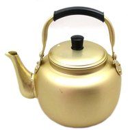 1L(33.8oz) Nickel-Silver Plated Aluminum Yellow Makgeolli Korean Raw Rice Wine Pot Kettle