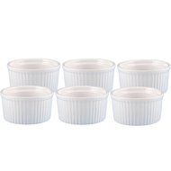 Creative Home Set of 6 Ceramic Ramekin, 3 oz, White