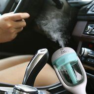 Mini Car Air Humidifier Diffuser Essential Oil Ultrasonic Aroma Mist Purifier (Blue) N11