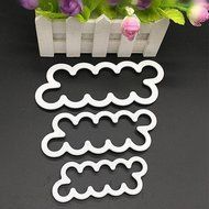 Gotd 3PC One-Piece Plastic Mold for DIY Rose Flower Tools Cookie Mold DIY Decorative (White)