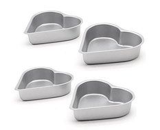Astra shop Non-Stick Mini Heart Pan Cake Pan, Set of 4