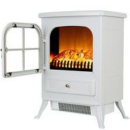 FIREBIRD 15" Tempered Glass Freestanding Portable 1500W Adjustable 5200BTU 2 Setting Electric Bedroom Fireplace N3