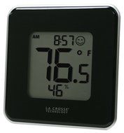La Crosse Technology 302-604B Black Indoor Digital Thermometer &amp; Hygrometer Station with MIN/MAX records &amp; Comfort...