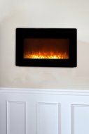 Wall Mounted Electric Fireplace, Smokeless Fireplaces, Wall Mount Heater, Modern and Contemporary Mantel, Portable... N4