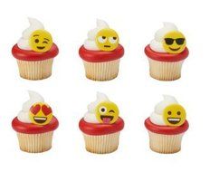Emoji Cake Decoration Toppers (12Pack Decorated Sugar Cookies)