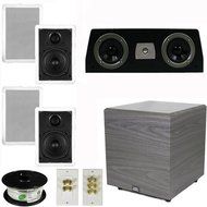 Theater Solutions 5.1 Home Audio Speakers 4 Speakers, 1 Center, 12" Powered Sub and More TS50WC51SET6