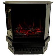 Portable 120V Electric Fireplace Stove 750/1500W Heater w/ Real Log Flame Effect N3