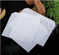 Angelduck Disposable Drawstring Tea Filter Bags, Empty Heat Seal, Pack of 100