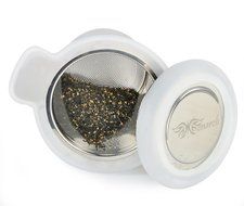 Loose Leaf Tea Infuser / Extra Fine Filter / Large Strainer Basket - Premium 304 Stainless Steel / Silicone Padding...