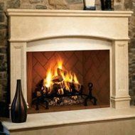 FMI GM42HIA Georgian Masonry 42 Wood Burning Fireplace with Herringbone Brick Pattern