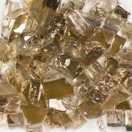 Reflective Bronze Small 10 Lb Bag Fireplace Glass, Landscape Glass N2
