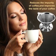 Paperless Pour Over Coffee Dripper by Possiave - Permanent Reusable Stainless Steel Durable Cone Coffee Filter... N4
