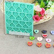 Sher 28 in 1 26 English Letter Valentine Heart Shape DIY Silicone Chocolate Pudding Sugar Cake Mold N2