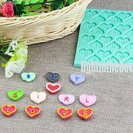 Sher 28 in 1 26 English Letter Valentine Heart Shape DIY Silicone Chocolate Pudding Sugar Cake Mold N3