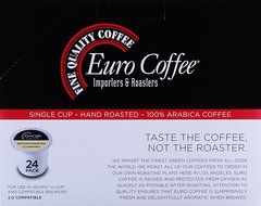 Euro Coffee Sumatra Mandehling, 24 Count Single-Serve K-Cup Keurig Compatible. Award Winning Artisan Coffee Roaster N15