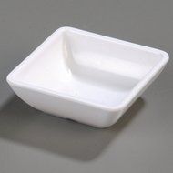 Carlisle 086002 Melamine Single Square Ramekin, 2-oz. Capacity, 2-3/4 x 2-3/4 x 1", White (Case of 48)