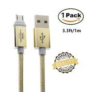 KingCool Micro USB Charge Cable 3 Pack 3.3 ft/1m Durable Braided Nylon V8 High Speed USB Data Transfer Cable Data... N6