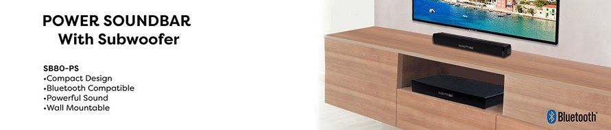 Sceptre SB80-PS SB Soundbar Home Speakers (Power Black)