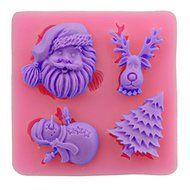Let'S Diy Santa Claus Christmas Tree Cake Silicone Mold Fondant Decorating Baking Tools N2