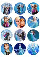 Edible Cupcake Toppers Elsa and Anna
