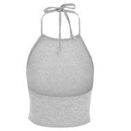 Vest Top ，Beautyvan Comfortable Fashion Women's Sleeveless Sun Moon Print Halter Neck Tied Crop Vest Top (M, Grey)