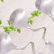 Gogoforward Creative Special Design,Coffee Spoon,Lovely Smile Graphics Curved Spoon Drink Condiment Spoon Teaspoon