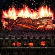 MagikFlame Electric Fireplace w/ Realistic Flame Effects + Crackling Logs Sound + Fresh Cut Pine Scent + Built... N6