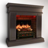 MagikFlame Electric Fireplace w/ Realistic Flame Effects + Crackling Logs Sound + Fresh Cut Pine Scent + Built... N7